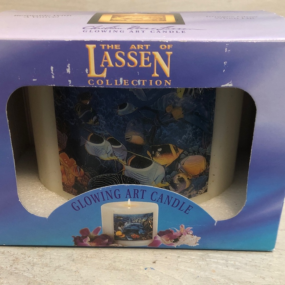Vintage The Art Of Lassen Collection Glowing Art Candle Christian Riese Lassen